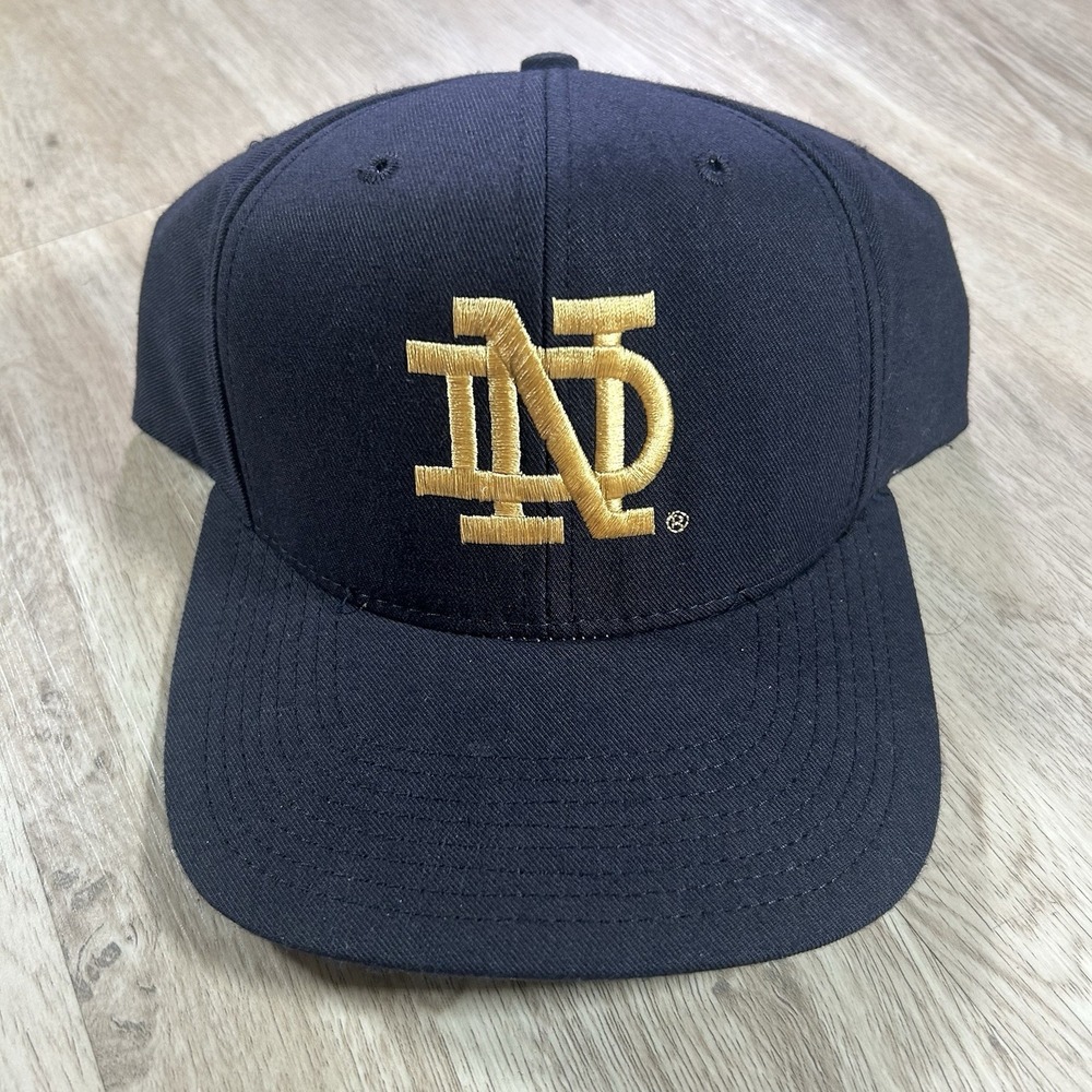 VTG Notre Dame Fighting Irish Snapback Hat College Blue Wool Cap Made in USA
